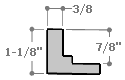 This stair step floating canvas frame in black features a shallow recessed stair below the outer face. The canvas will hover neatly, resting on the lowest, flat edge.